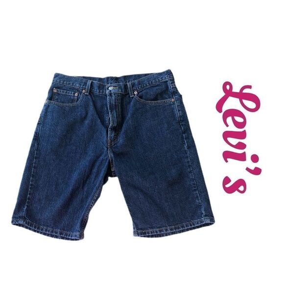 Levi’s 505 Regular Fit Blue Jean Shorts Sz 36 - Picture 1 of 8